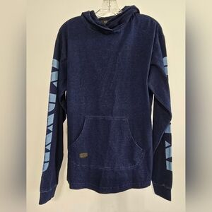 10 Deep Better Since’95 Hoodie Size Medium Blue Spell Out Navy Washed Dye Light